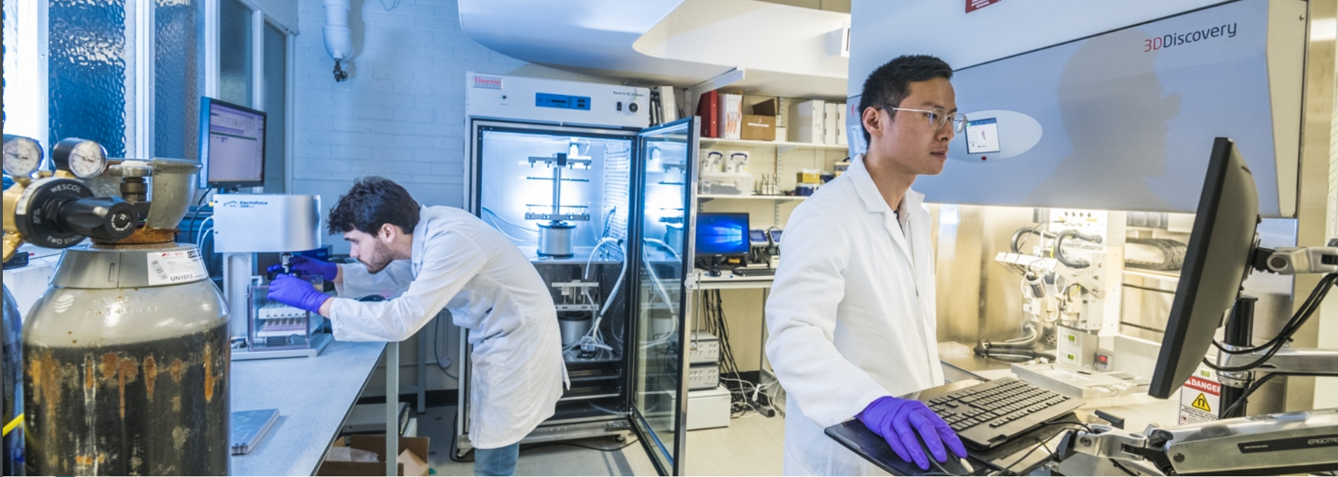 Scientists working in a lab